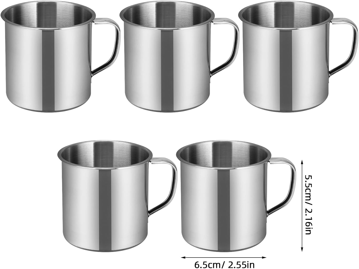 Hemoton Stainless Steel Water Drinking Cup for Kids 5Oz Small Metal Mug with Handle Multipurpose Travel Picnic Kindergarten Use