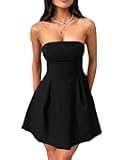 Women's Sexy Sleeveless Strapless Bow Tie A Line Party Club Short Mini Dress