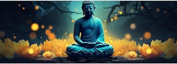 Diamond Art Kits for Adults, Buddha DIY 5D Large Diamond Painting by Numbers Kits, 5D DIY Diamond Painting Diamond Dots Gem Arts Crafts, Diamond Art Accessories, Home Decor 50x120 cm/20x48 Inch M-615