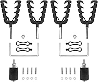 Vista 7 de KEMIMOTO UTV Tool Rack, Hunting Tool Holder Rack Tool Mount Compatible with Polaris Ranger & General, Bow Holder Grips with Rubber Snubbers