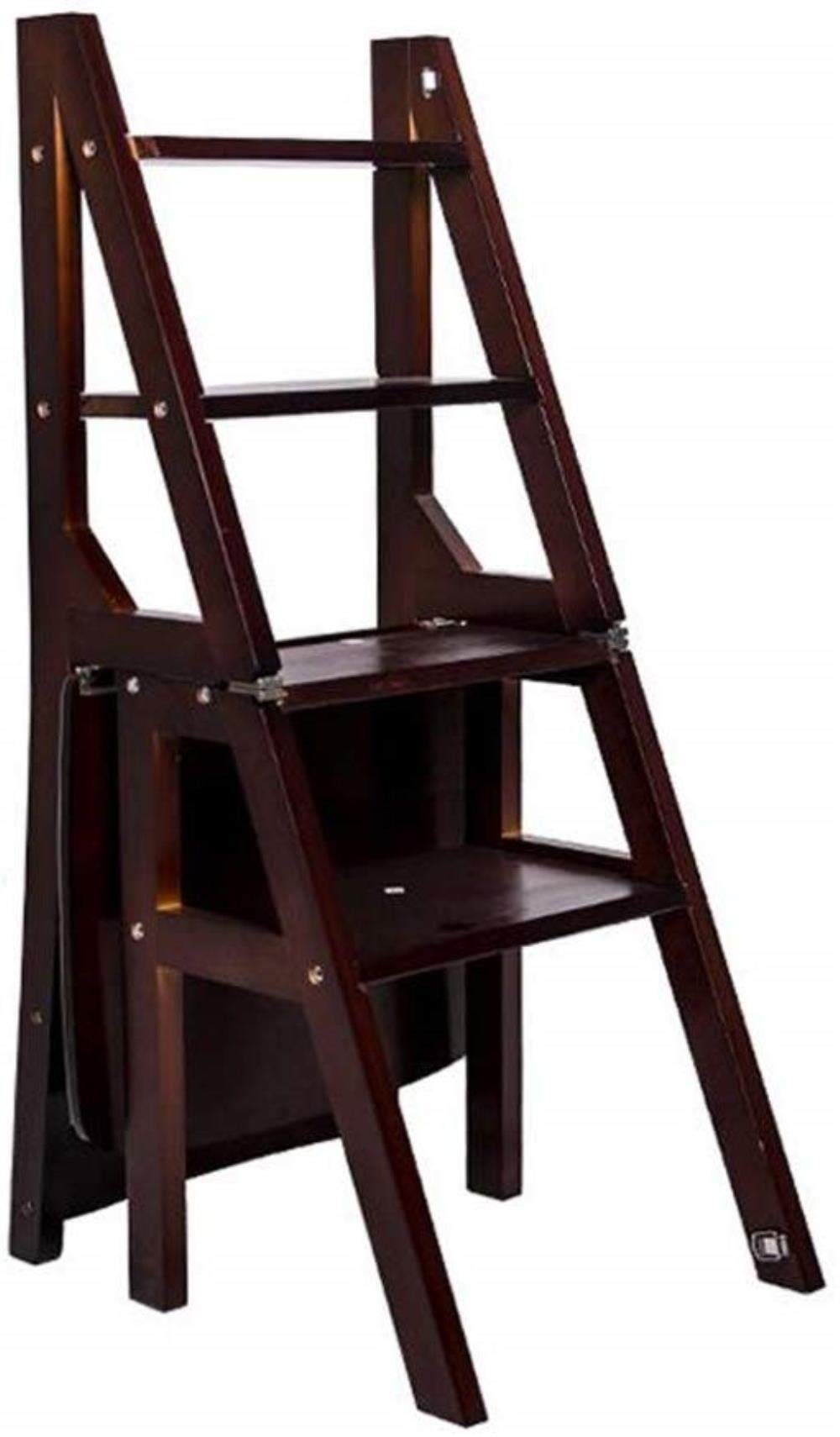 Chaise pliante 4 marches en bois massif escabeau et tabouret multifonction de maison