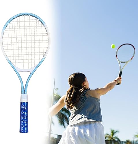 Miniatura 4 de Raqueta de tenis, equipo de tenis, a prueba de golpes, cómodo, cuerdas de nailon, raqueta de tenis para juego de ocio al aire libre