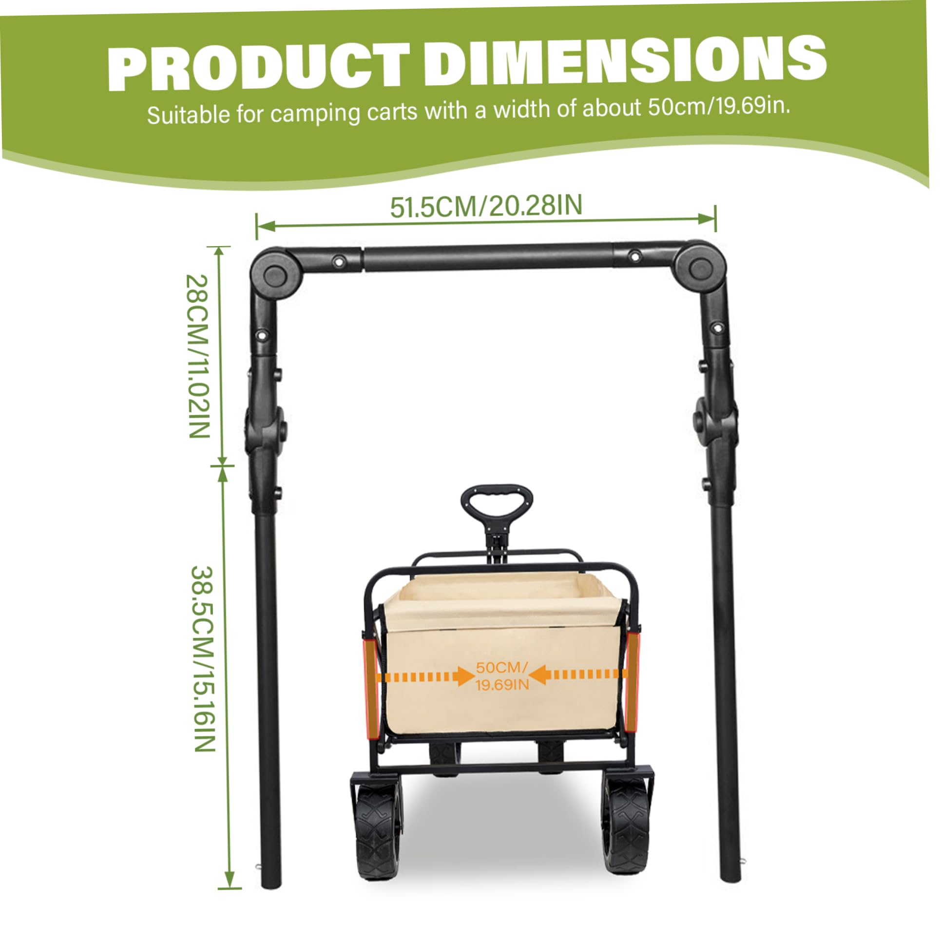 Attacco per maniglia di spinta per carro rimovibile regolabile a 180° con impugnatura antiscivolo, carriola per carichi pesanti e maniglia di ricambio per carrello da giardino per gli appassiona