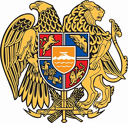 autocollant pour voiture ' Arménie - BLASON ' Coat of Arms Armenia Car Sticker (env. 11x7 cm)