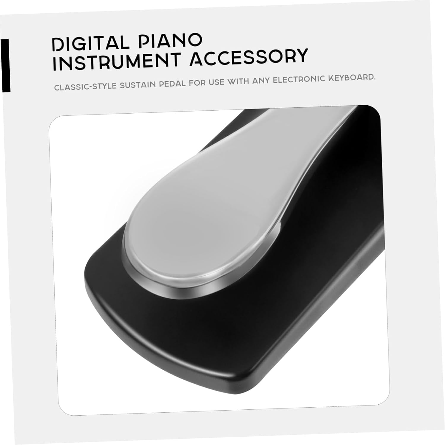 Professional Sustain Pedal for Keyboard Foot Damper for Digital Piano Electric Piano and Synthesizer Non-skid Design for Enhanced Performance Robust and Construction