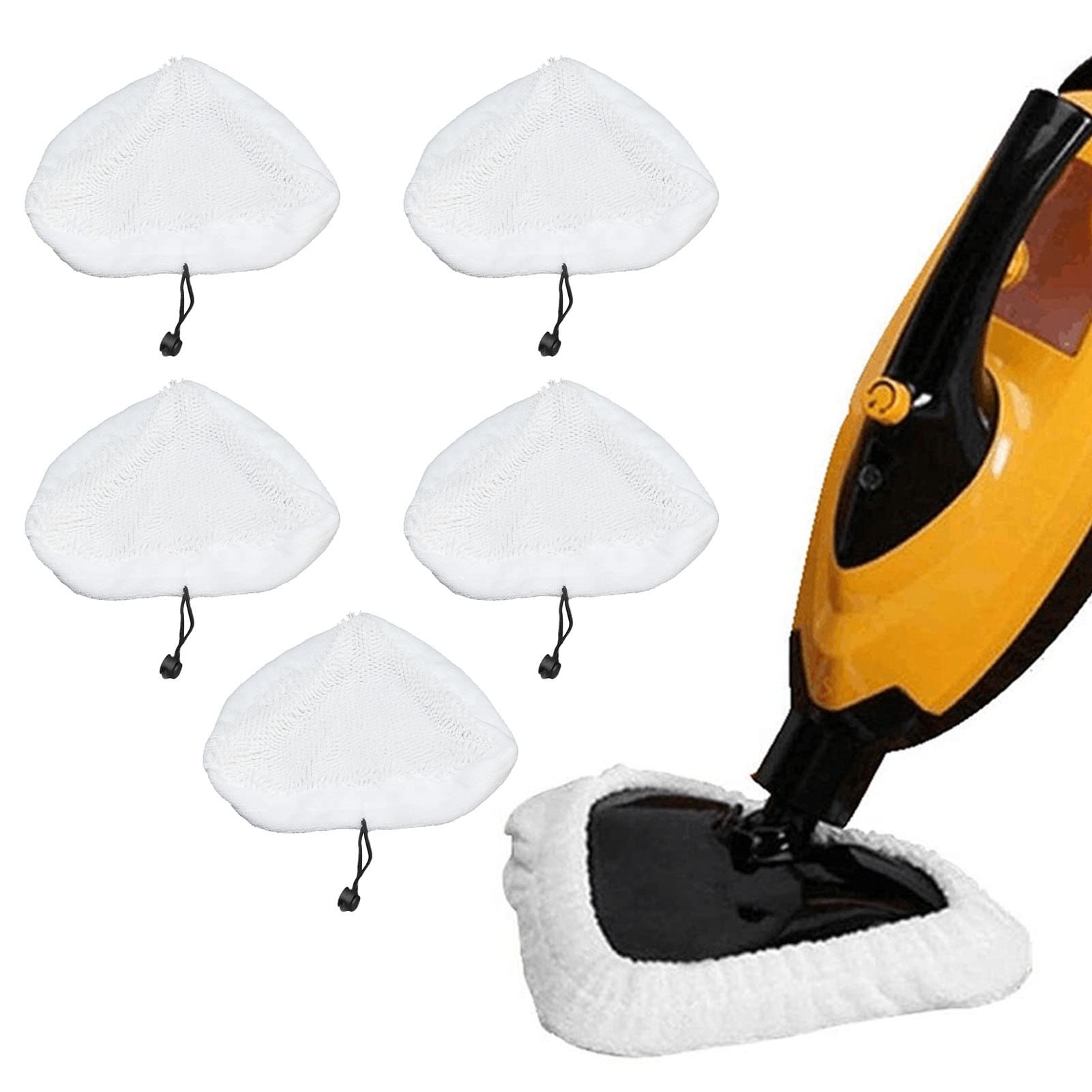 Lot de 5 tampons de nettoyage réutilisables et lavables en microfibre pour balai vapeur Steamboy X5 H20 S302 S001