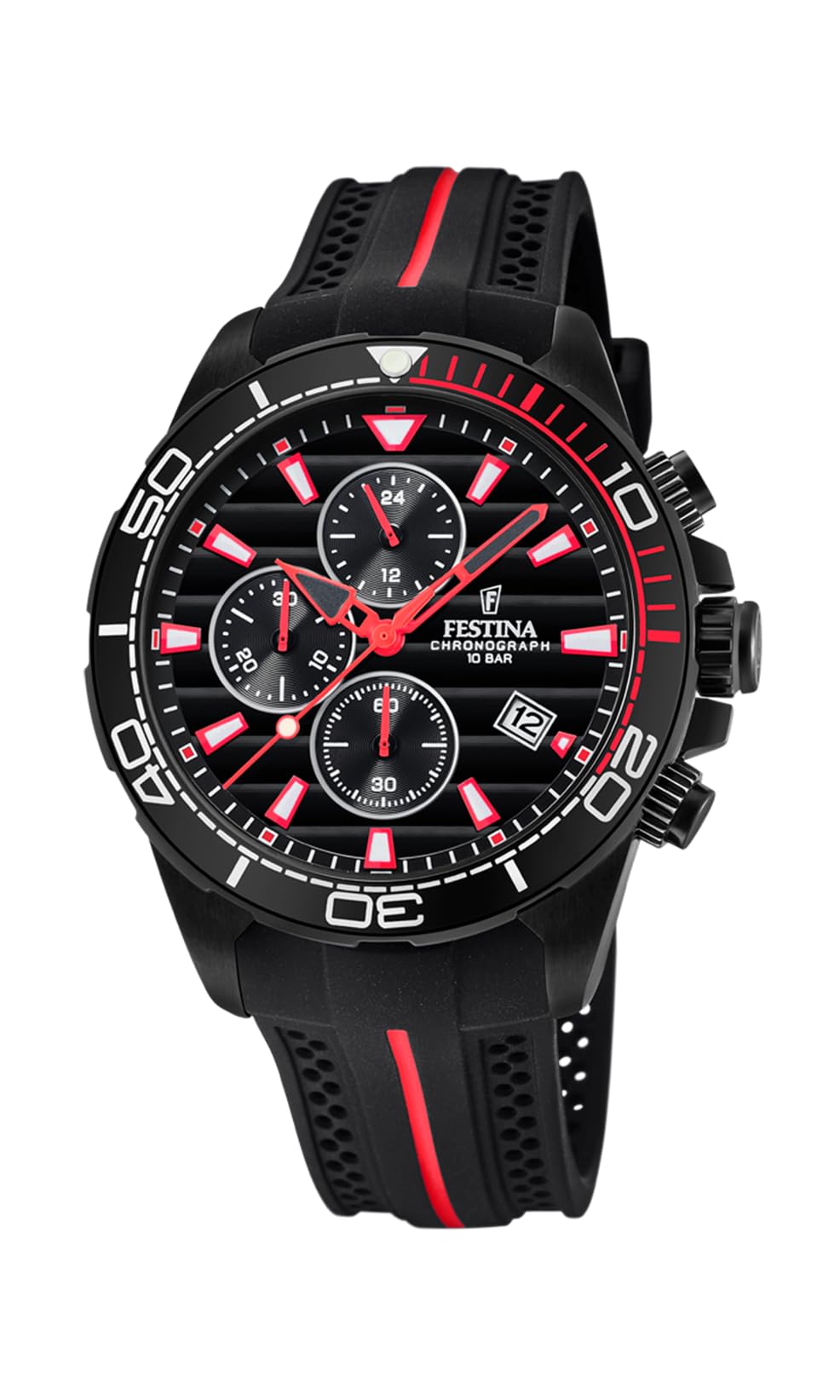 FestinaReloj FESTINA Para Hombre F20366/3 Outlet Caja de Acero inoxidable 316l Negro Correa de Caucho Negro