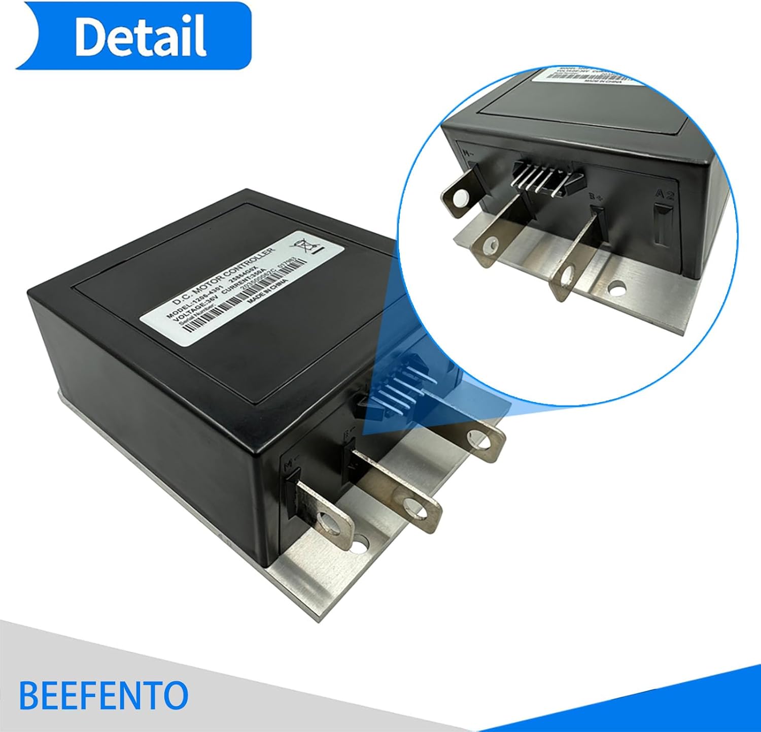 1206-4301 36V 350 Amp 5-Pin Speed Controller for EZGO Medalist TXT 1994-2019 Golf Cart Compatible with Curtis 1206 Series DC Motor Controller, Replaces #25864G03 25864G04 25864G05 25864G09