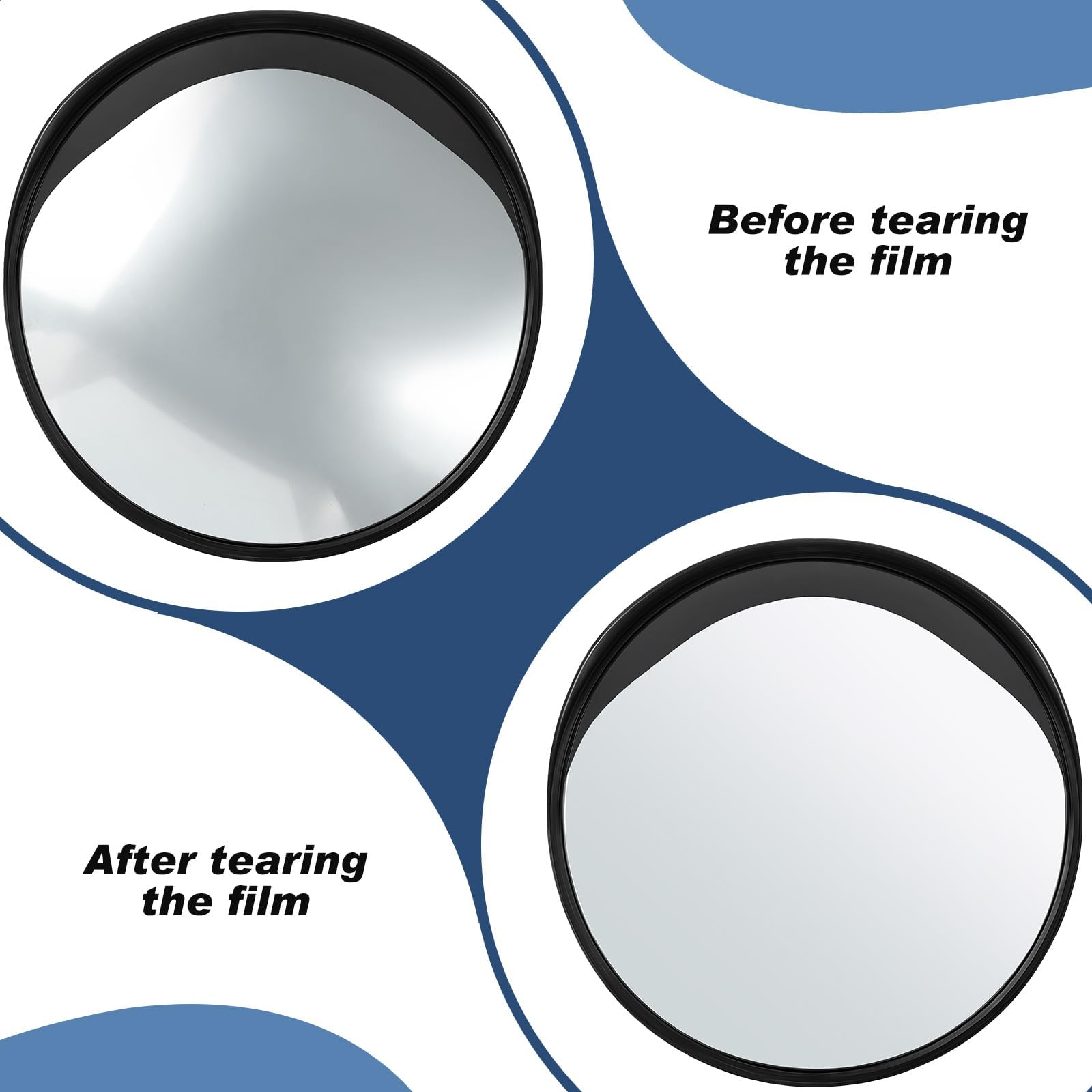 2 PCS 40 cm Miroir de circulation Sécurité,Miroir convexe à grand angle réglable, Miroir de circulation rond en acrylique,pour sorties, garages, entrées, Utilisation Extérieure et Intérieure