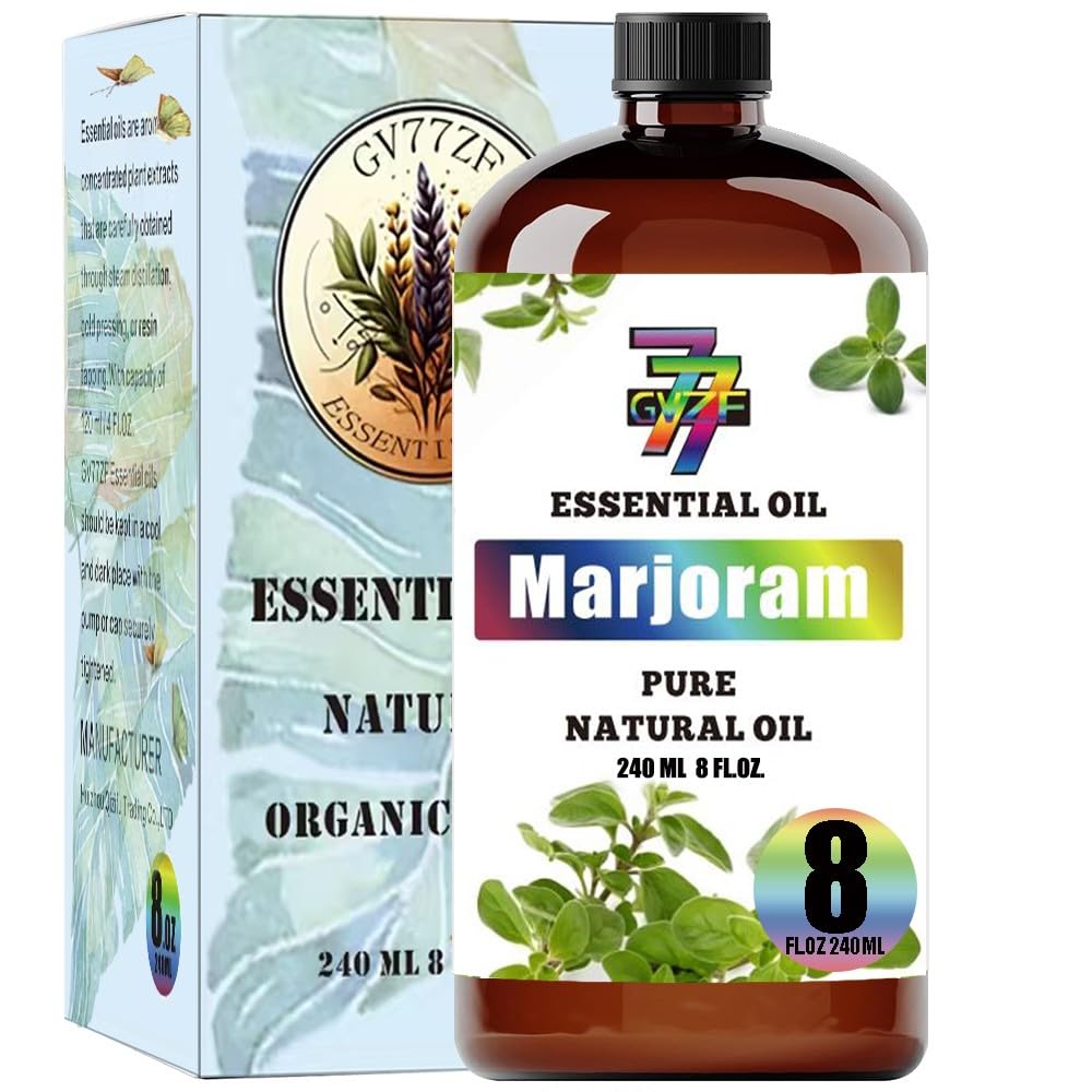 Marjoram Essential Oil (8 oz/240 ml) - Marjoram Oils Used in diffusers, humidifiers, Home Baths, Cleaning Products, Yoga, DIY Soaps and DIY Scented Candles