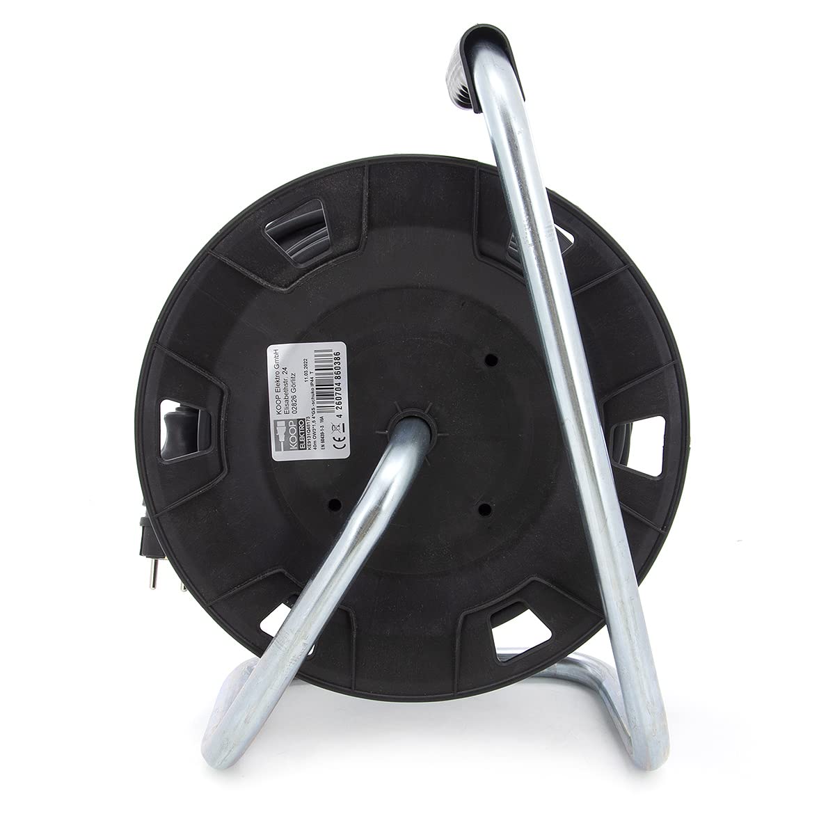 Gomma - Avvolgicavo impermeabile con 4 prese, Schuko IP44, forte e robusto, per esterni H05RR-F 3G2,5mm2 50M