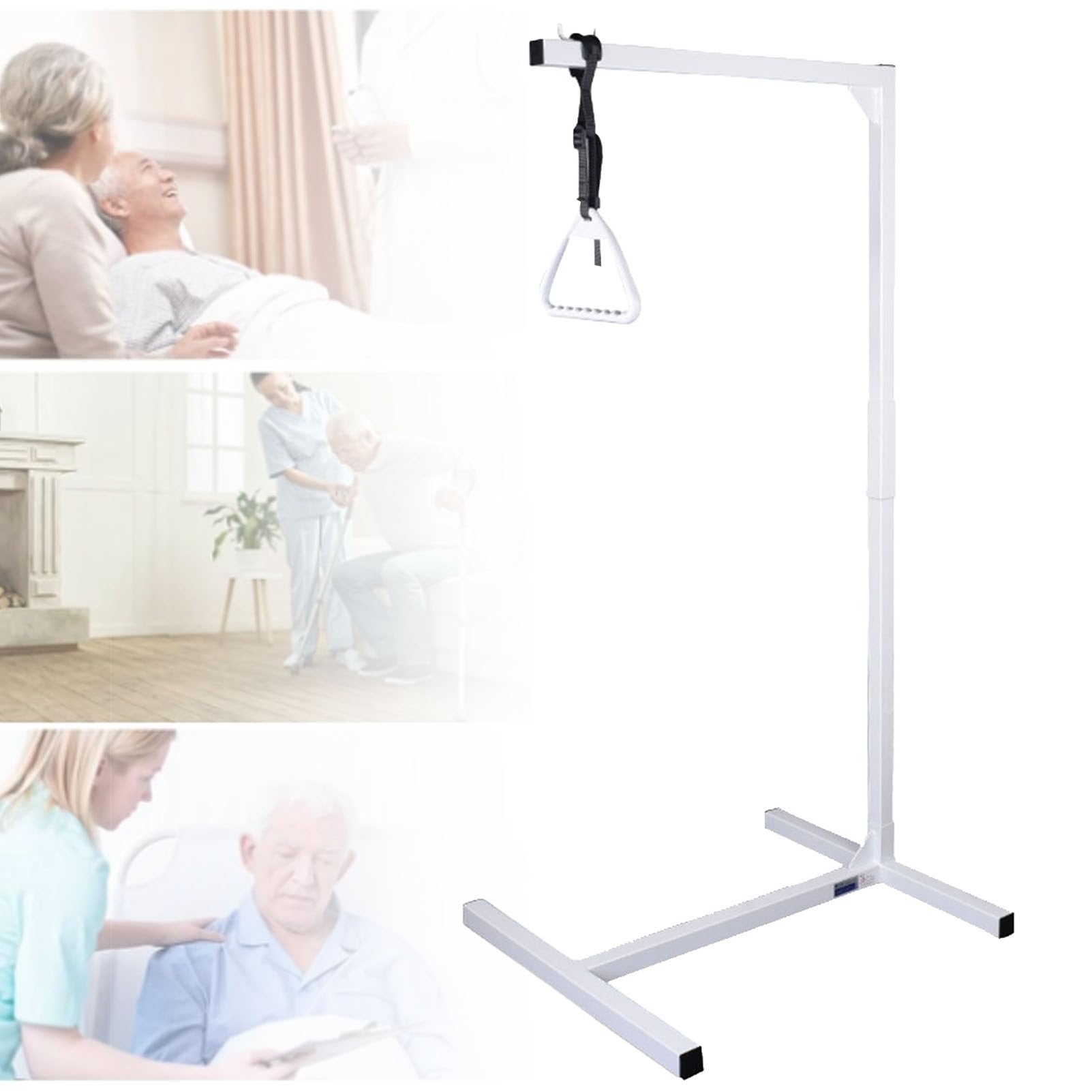 YXZYFPP Trapeze Bar for Bed Mobility Aids, Bedside Pull Up Bar and Medical Transfer Rail for Elderly, Seniors, and Bariatric Use, Standing Helper for Hospital Beds