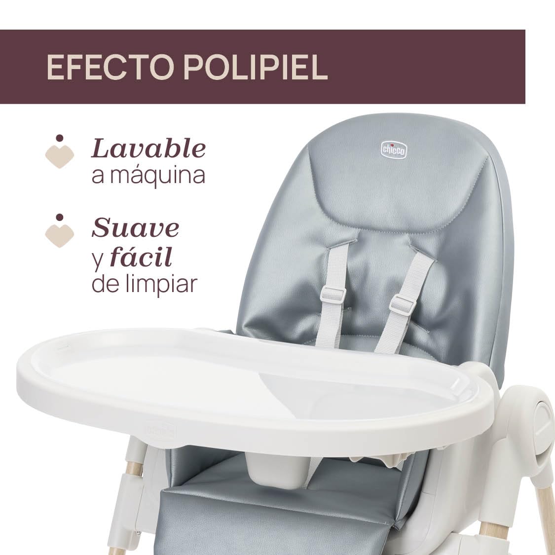 Chicco Krzesełko Polly Armonia, Ewolucyjne, Wysokie i Rozkładane Krzesełko dla Dzieci od Urodzenia do 40 kg, Regulacja Wysokości i Podnóżka, 4 Koła, Kompaktowe po złożeniu