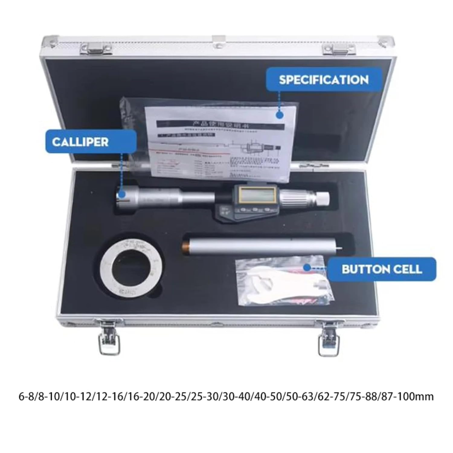 Inner Micrometer 6-8mm Three Points(25-30mm)