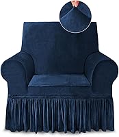 Vista 52 de NICEEC Funda de Sofá Súper Suave de 1 Pieza Gris Claro Funda Deslizable para Sofás Elástica Universal de Spandex Fundas de Sofá para Sala de Estar