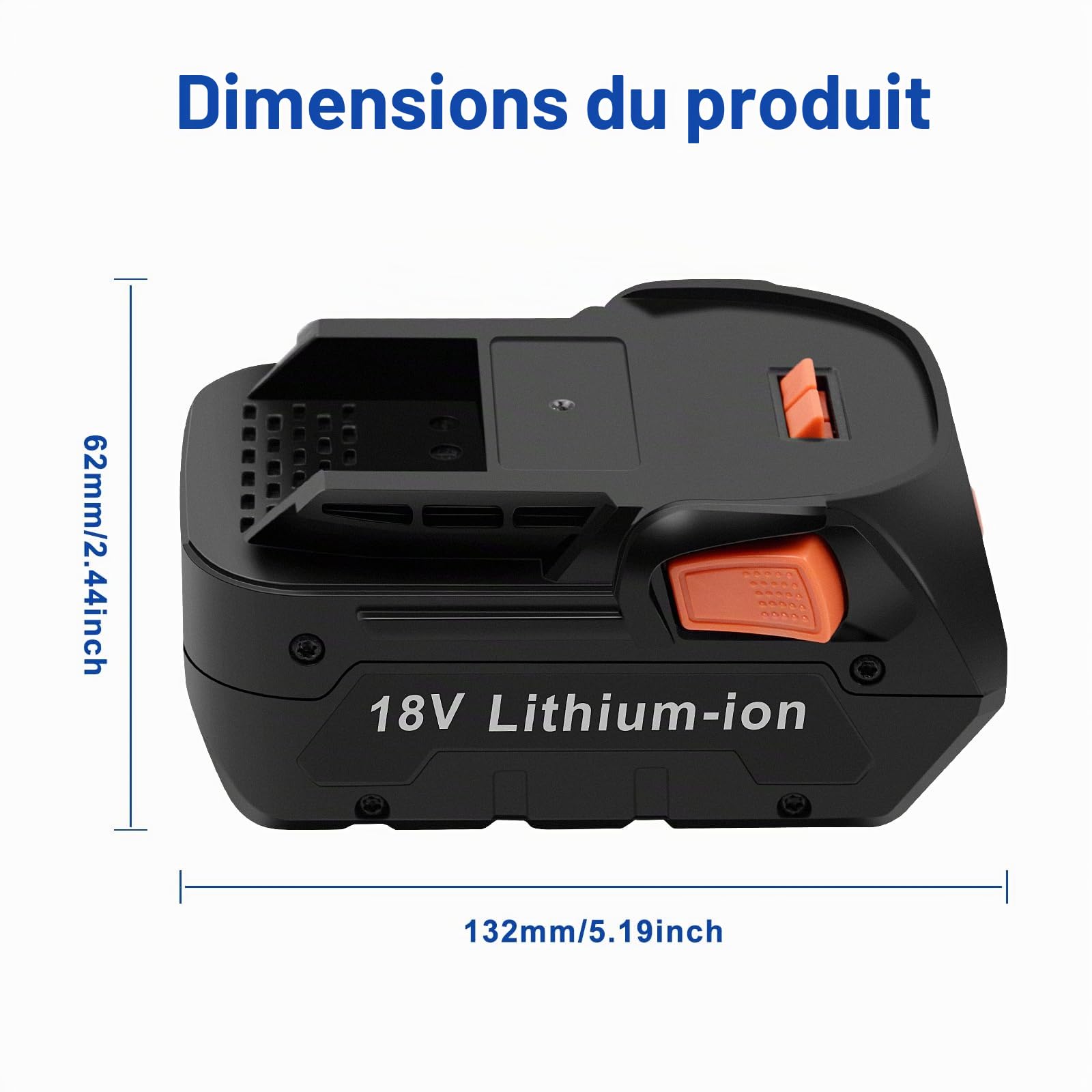 18V 5500mAh Lithium Remplacement Batterie pour AEG L1815R L1820R L1825R L1830R L1840R L1850R L1860R B1814G B1817G B1814 B1820R B1830R M1830R BS18G