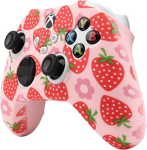 Miniatura 7 de RALAN Funda protectora de silicona antideslizante compatible con Xbox Series WirelessWired Gamepad Joystick con 2 bonitas tapas de agarre para pulgar