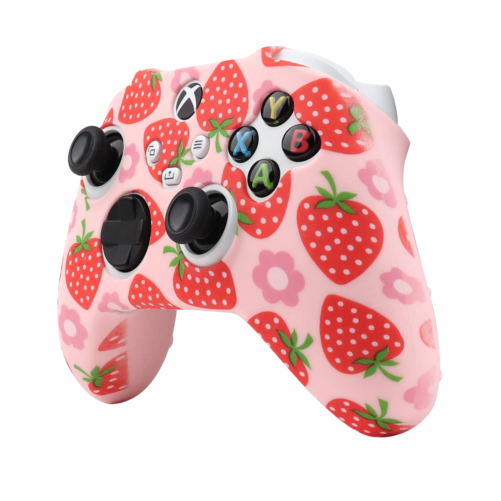 RALAN Coque de protection en silicone antidérapant pour manette Xbox Series sans fil/filaire avec 2 jolis capuchons pour les pouces