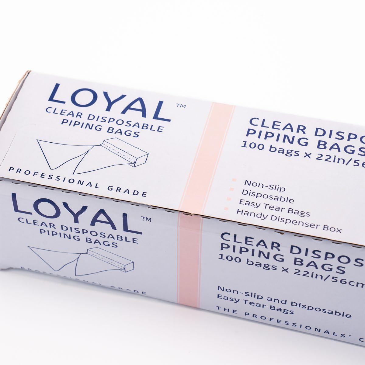 LOYAL Disposable Piping Bags Spritzbeutel, 55 cm, Set/100 | Einweg Spritzbeutel für Spritztüllen, BPA-frei, Recycelbares LDPE, Zum Dekorieren von Gebäck, Kuchen, Torten, Cupcakes
