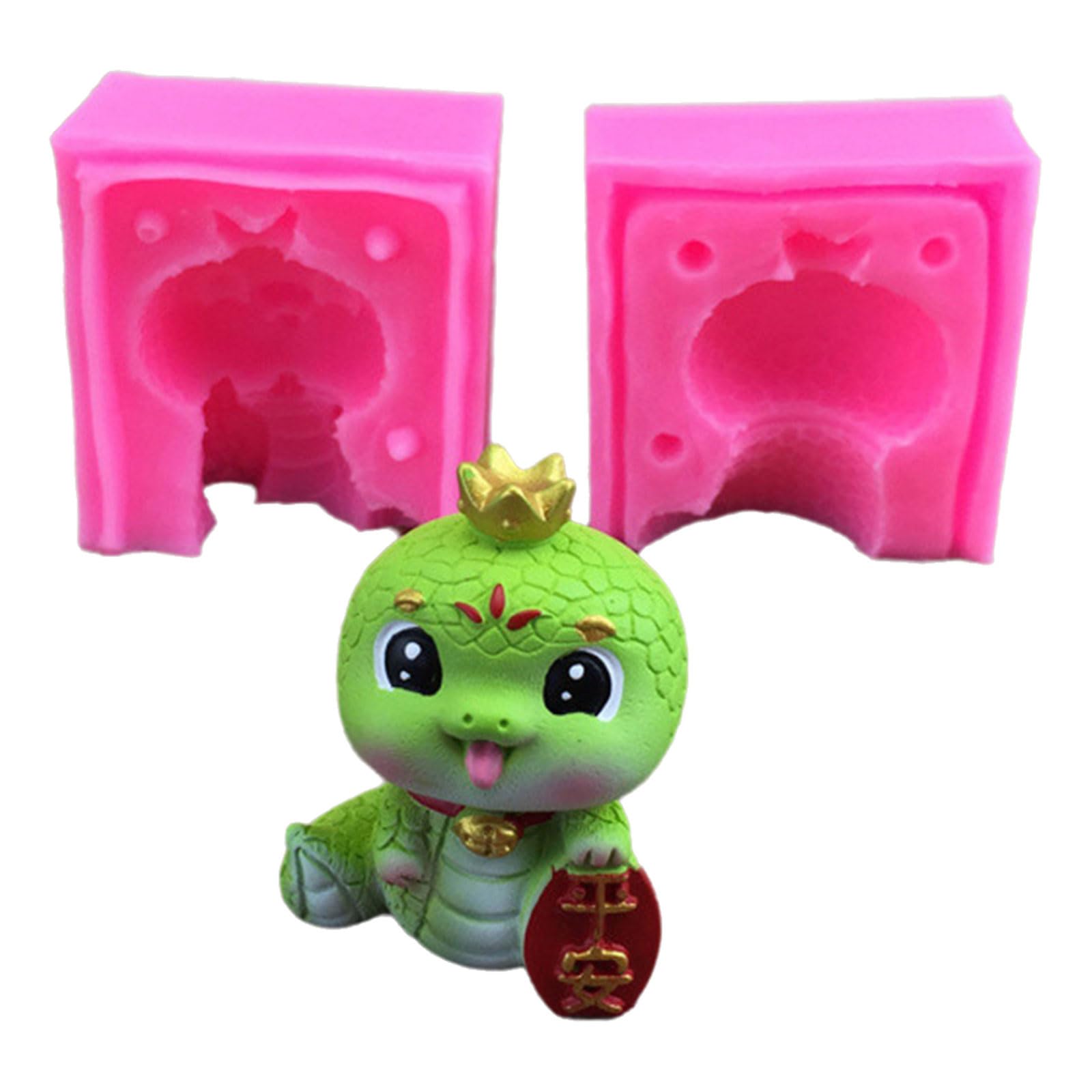 MICFENY Desk Ornament Mould Flexible Silicone Mold for 3D Snake Figurine Shaped Decoration Gypsum Mold Jewelry Making Supplies