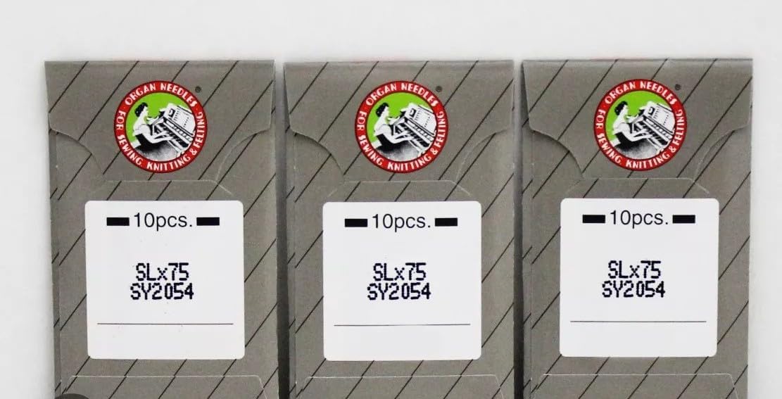 30 Organ SLX75 SERGER OVERLOCK 2054 16X75 Singer 14U Sewing Needle Sharp OR Ball Point Multiple Sizes! (Metric 90/14 (Sharp))