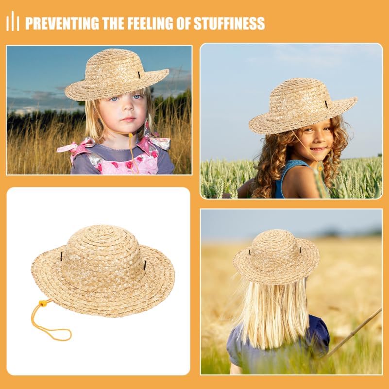 Kids Straw Hat for Boys Girls Beach Sun Protection Hat for Toddler Travel Outdoor Activities Summer Beach Play Cap
