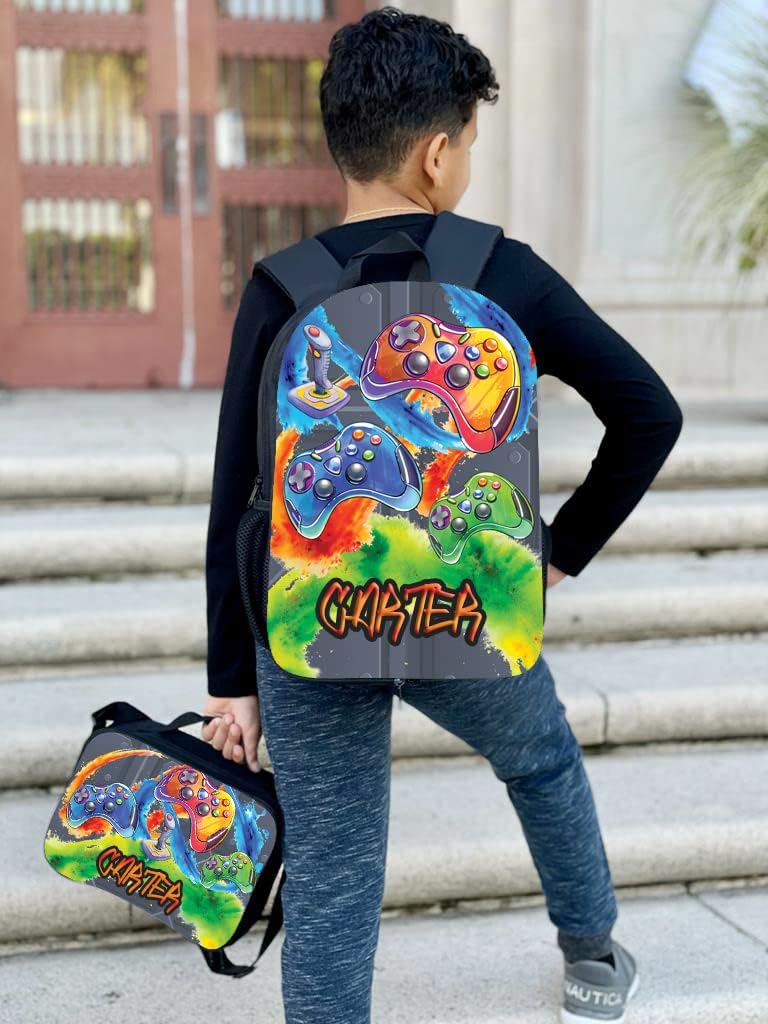 KishKesh Personalization Personalized Backpack Toddler 14" inch - Gaming Controllers