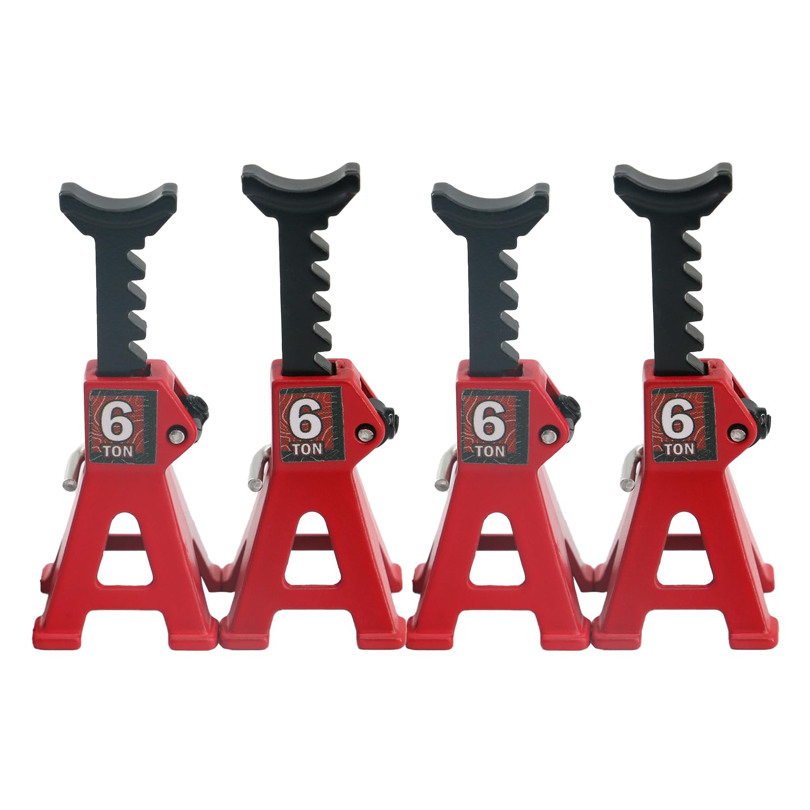 Paquete de 4 soportes de gato RC ajustables de 1/24, compatibles con Traxxas TRX4M Axial SCX24 AX24 FMS FCX24, rango de altura de 4 a 34 mm, ideal para mantenimiento de coches RC Crawler