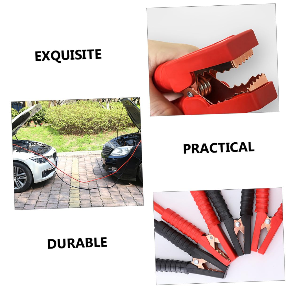 STOBAZA 2500a Clip De Alambre Para Fuego De Cable De Emergencia Para Automóvil Cable De Arranque Para Batería De Coche Herramienta Para Automóvil Pinzas Para De Arranque Para Coche