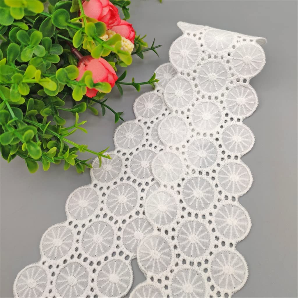 Générique Brodé Évider Dentelle DIY Vêtements Couture Tissu Largeur Beige Dentelle Ruban Décor À La Maison Rideau (Couleur : Beige, Taille : 6cm*200cm) (Beige 6cm*200cm)