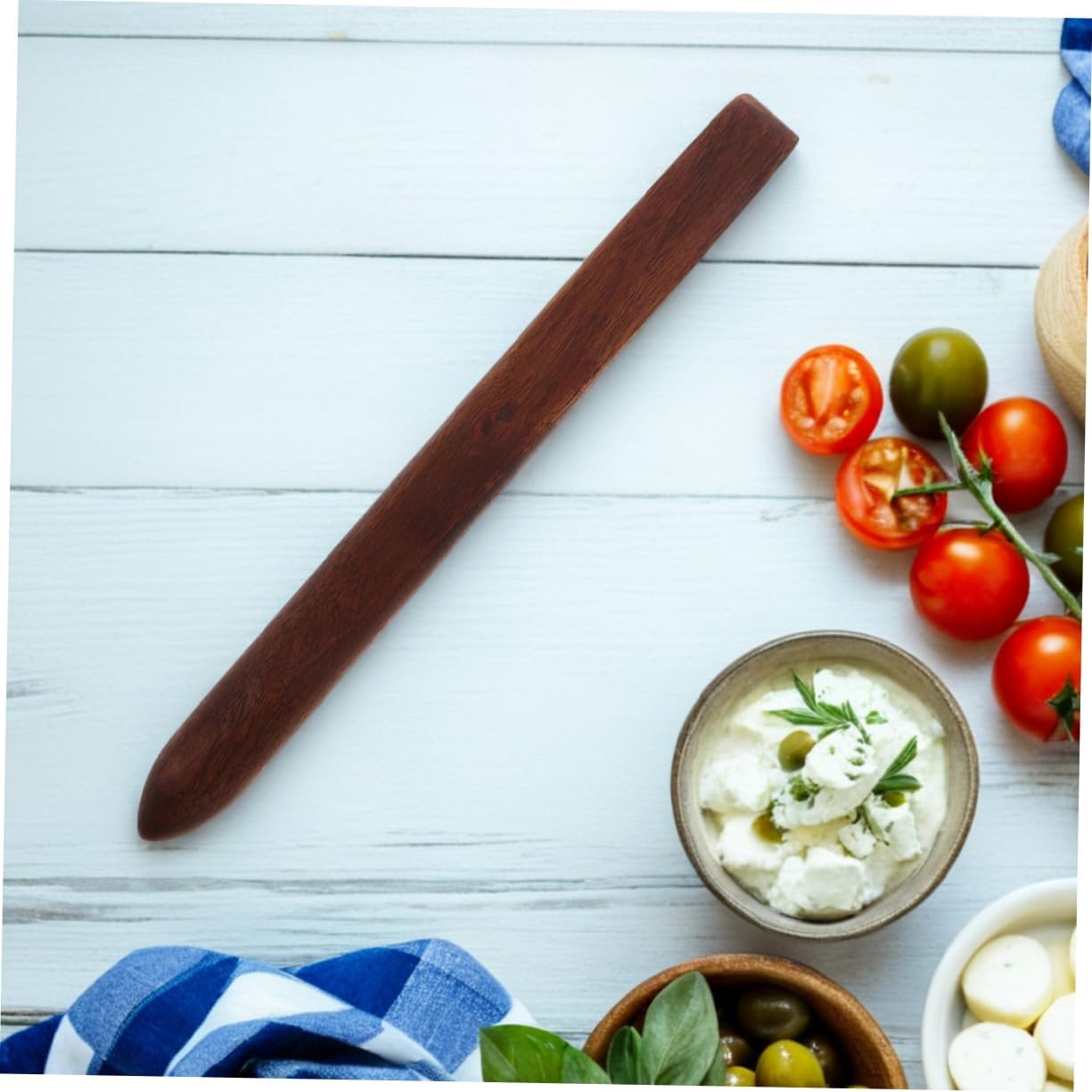 2pcs Wooden Dough Spatula Ergonomic Bread Mixer Tool for Sourdough Baking Comfortable Grip and Easy to Clean Kitchen Utensils