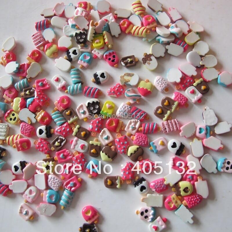 #2 Ice Lolly Shape Mix Bag 200pcs/bag Nail Resin Decoration Nail Art Mix Decoration