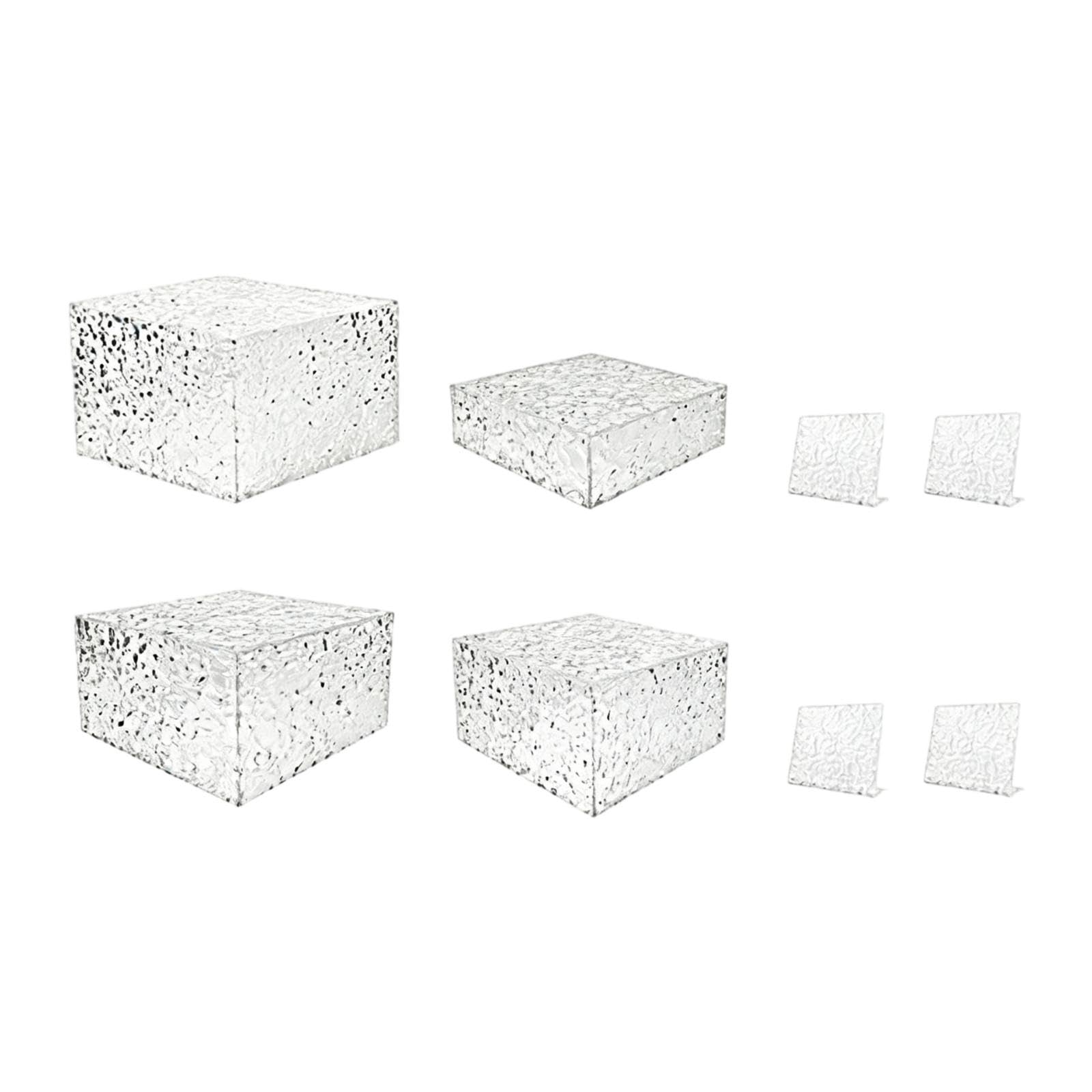 Colcolo Juego Soportes exhibición postres acrílico, elevadores Alimentos Decorativos y Resistentes, Ideales para buffets y Fiestas postres.