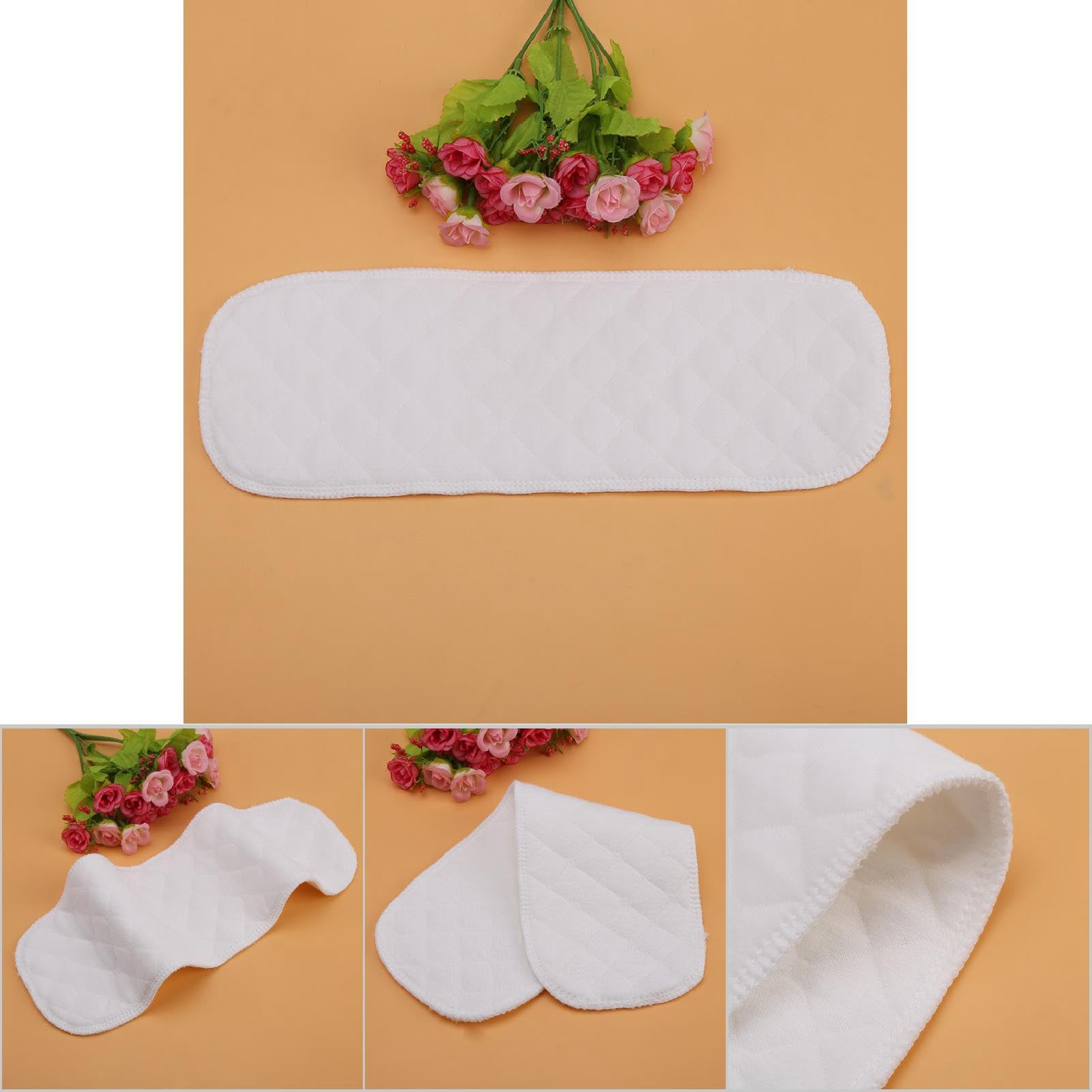 Alomejor 10 Uds. Pañales de Tela Modernos de Algodón Suave y Transpirable para Bebés Pequeños Insertos para Pañales Que Absorben Agua para la Mayoría de los Bebés (Seis Capas (32 * 12cm))