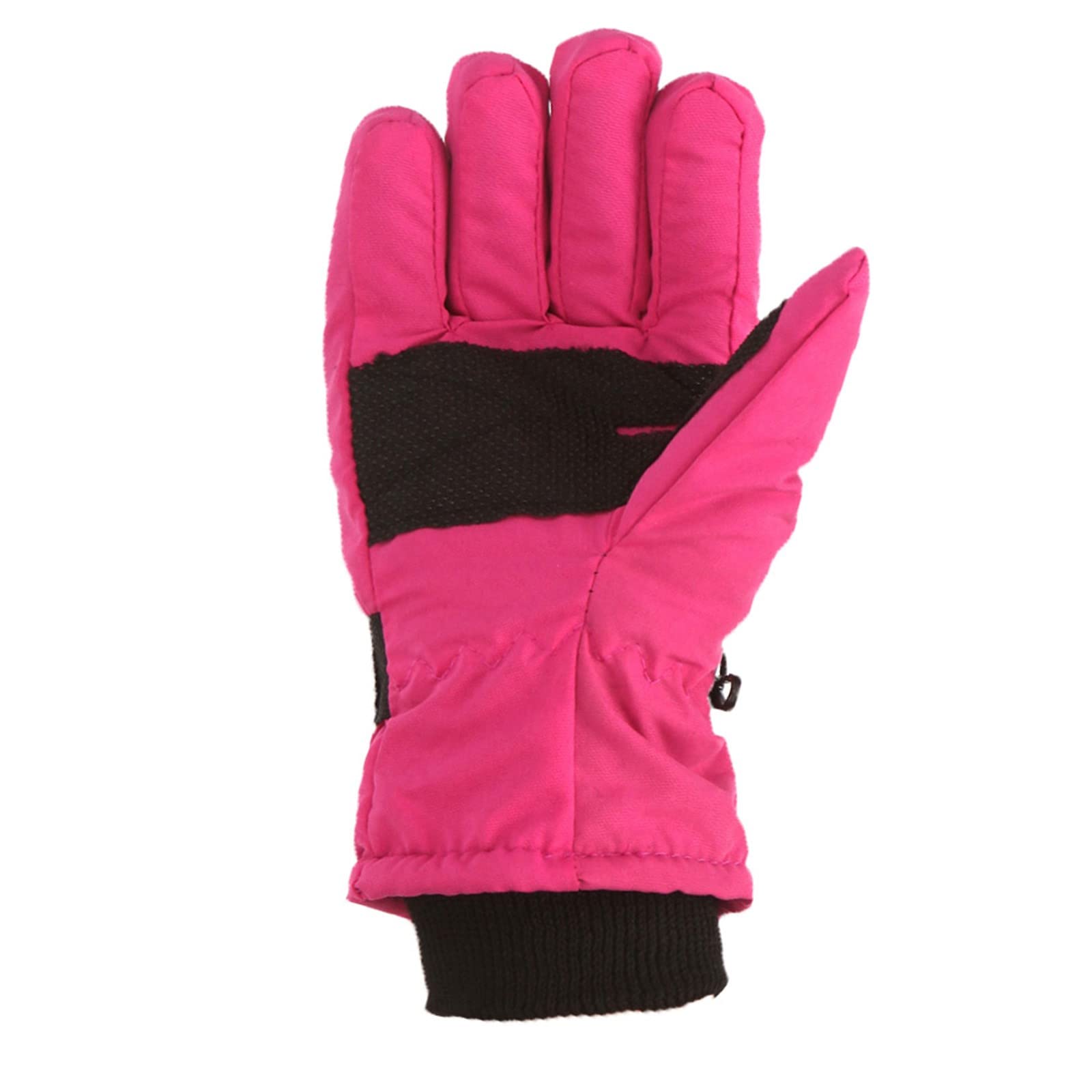 Kids Snow Gloves, Warm Kids Ski Gloves, Toddler Snow Gloves for Boys&Girls, Waterproof Winter Gloves (Hot Pink, One Size)