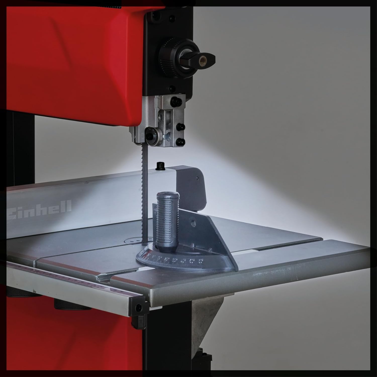 LED light illuminating the bandsaw work area