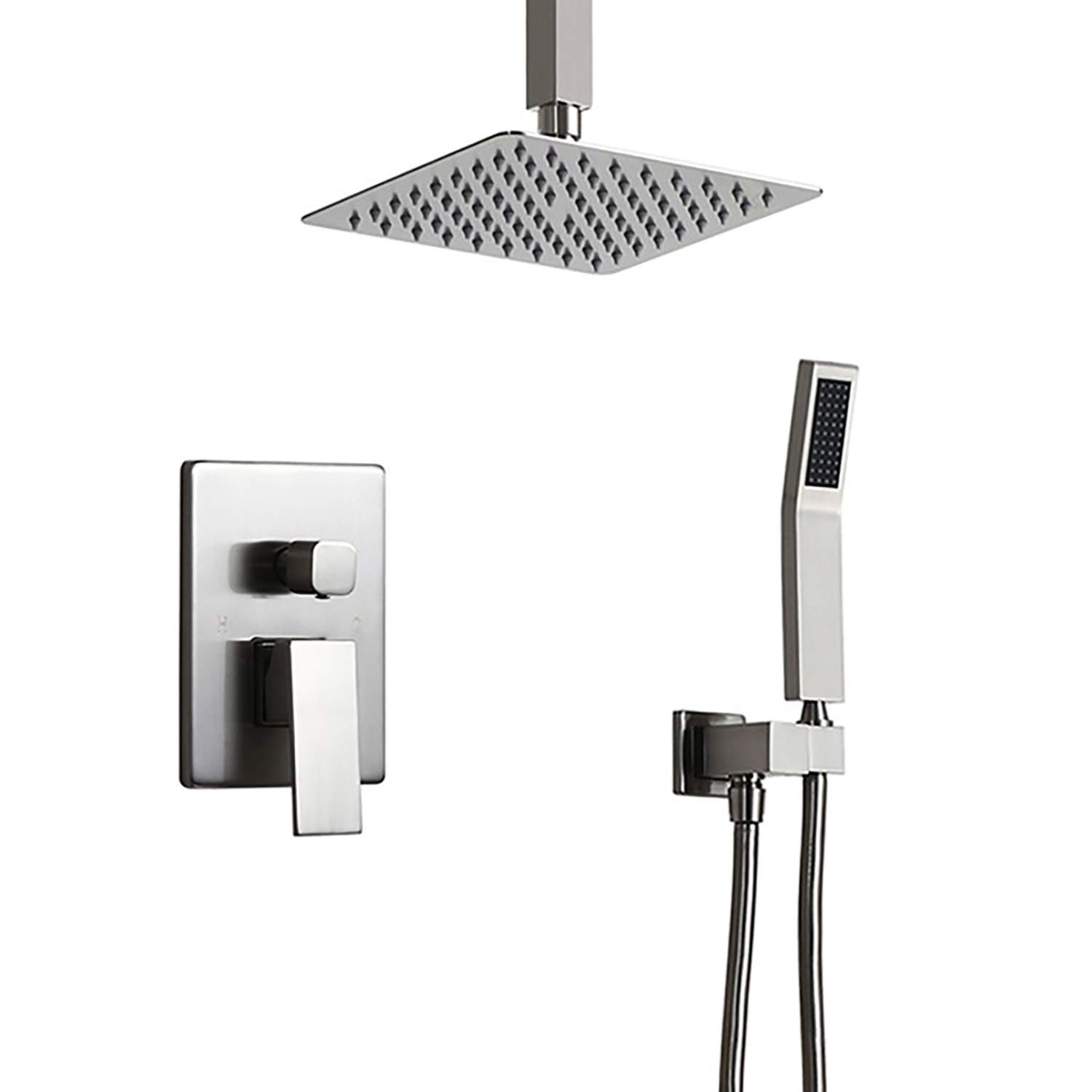 Buy Homary Modern Brushed Nickel Wall Mounted Shower Set 2Function