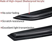 Vista 5 de Lightronic Visera de ventana de ventilación automática extra duradera para montaje exterior, compatible con Subaru XV CrossTrek 2013-2015, CrossTrek