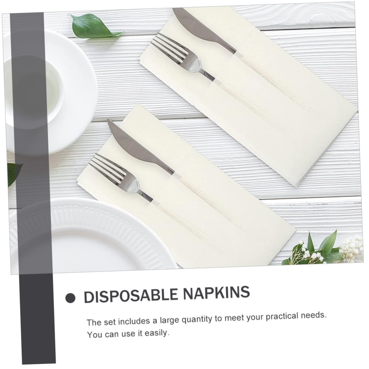 Servilletas Decorativas 50 Unidades de Papel Blanco