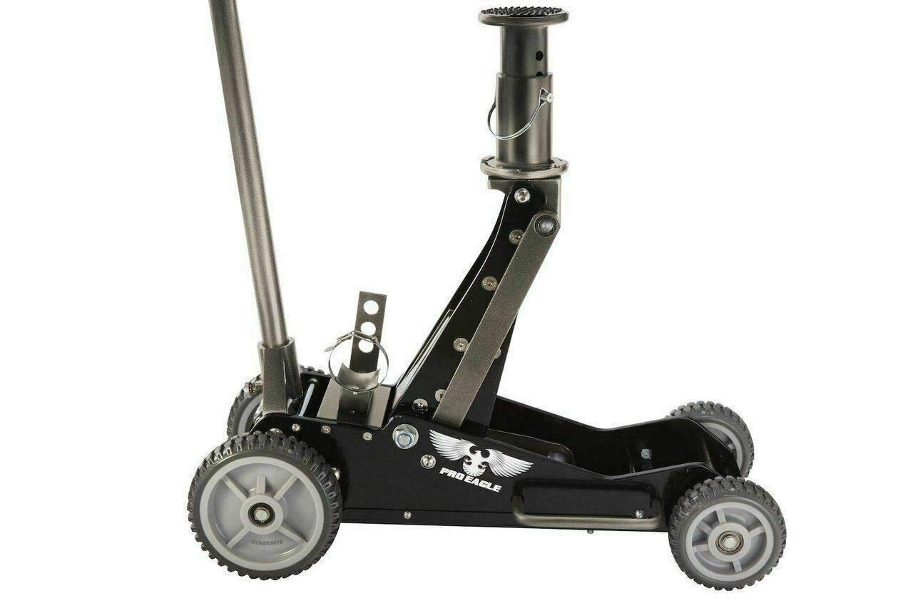 Pro Eagle PE-ORJ3B4X 3 Ton Aluminum Floor Jack Big Wheel Kratos (Black)