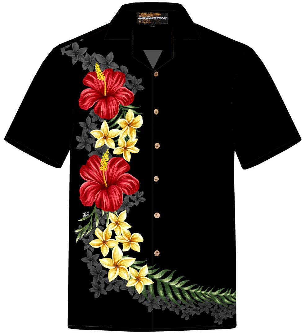 Hawaii Hemd Männer Baumwolle Größe S - 8XL Herren Hawaiihemd Kurzarm Frauen Blumen