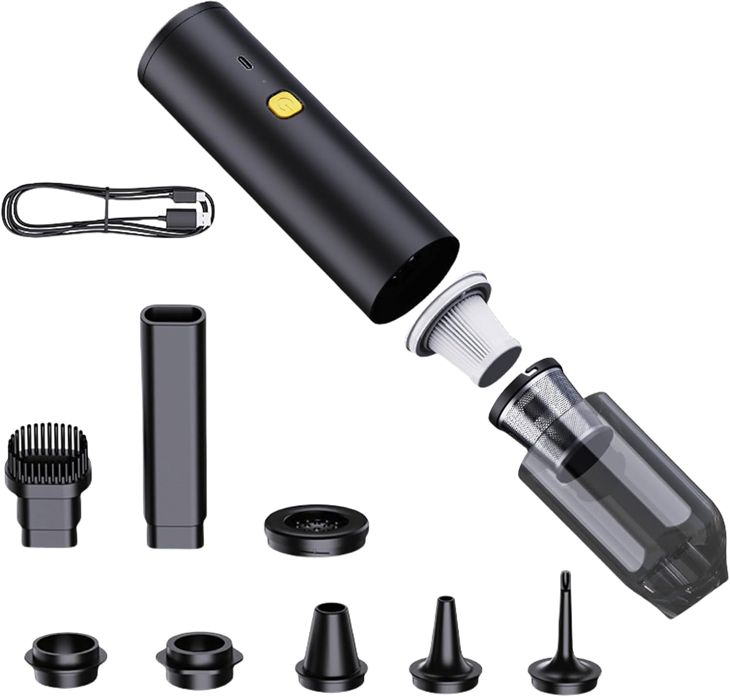 Portable Handheld Car Vacuum 2 in 1 10000Pa Power Suction for Home and Vehicle USB Fast Charging Cordless Car Vacuum