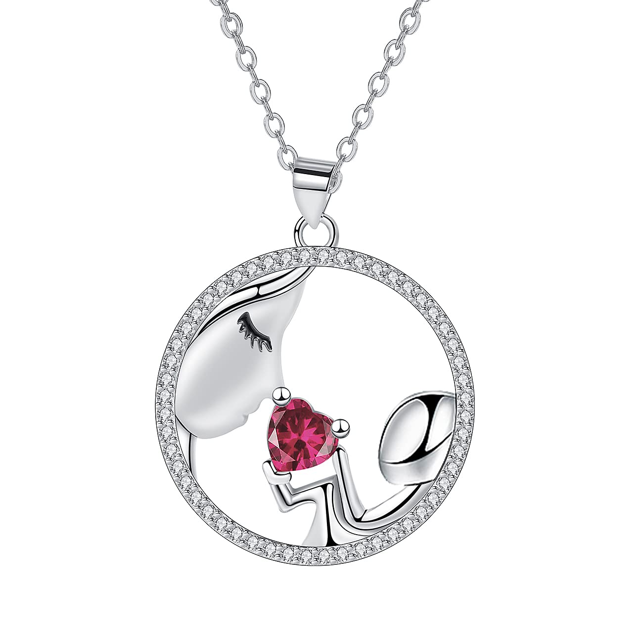 Yinsen Mutter und Tochter Halskette 925 Sterling Silber Mit Geschenkbox-Geschenke für Mutter,Beste Mutti Schmuck zum Muttertag Geburtstag Weihnachten