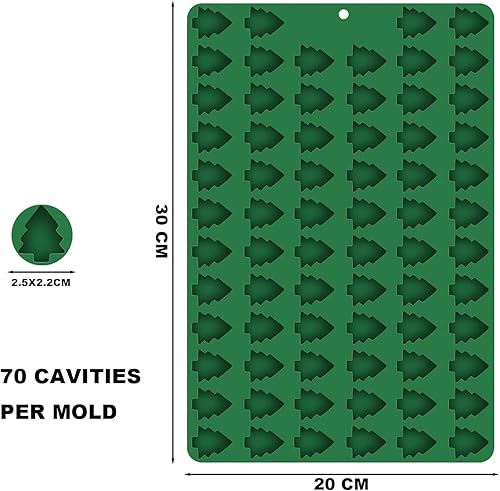 Miniatura 2 de Mini moldes de Navidad, molde de silicona para árbol de Navidad, molde de silicona de hombre de jengibre, mini molde de gomitas para hornear,