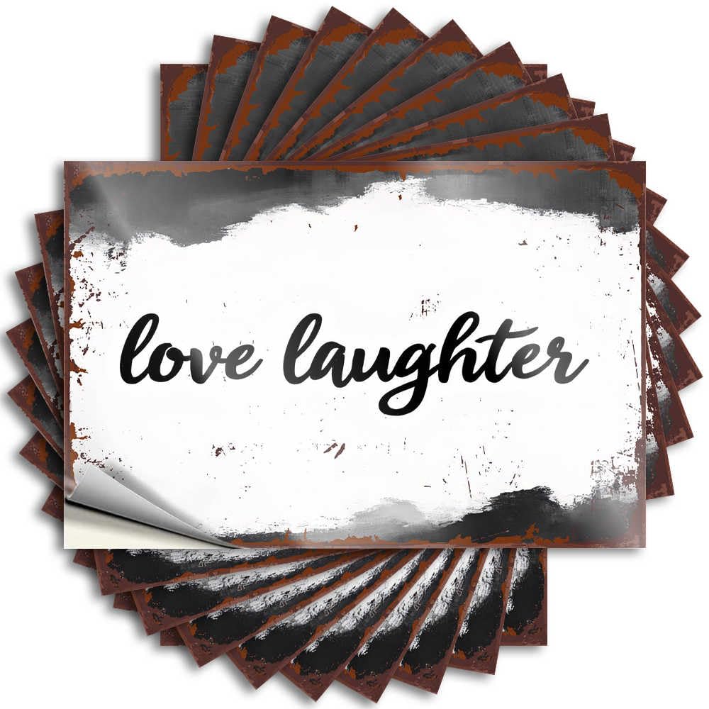Fzfn Colour Love Laughter: Embracing Joy In Every Moment Funny Stuff Thankful Diy | Fluffy Decal Bumper Removable Vinyl Sticker Decal(12X18cm)