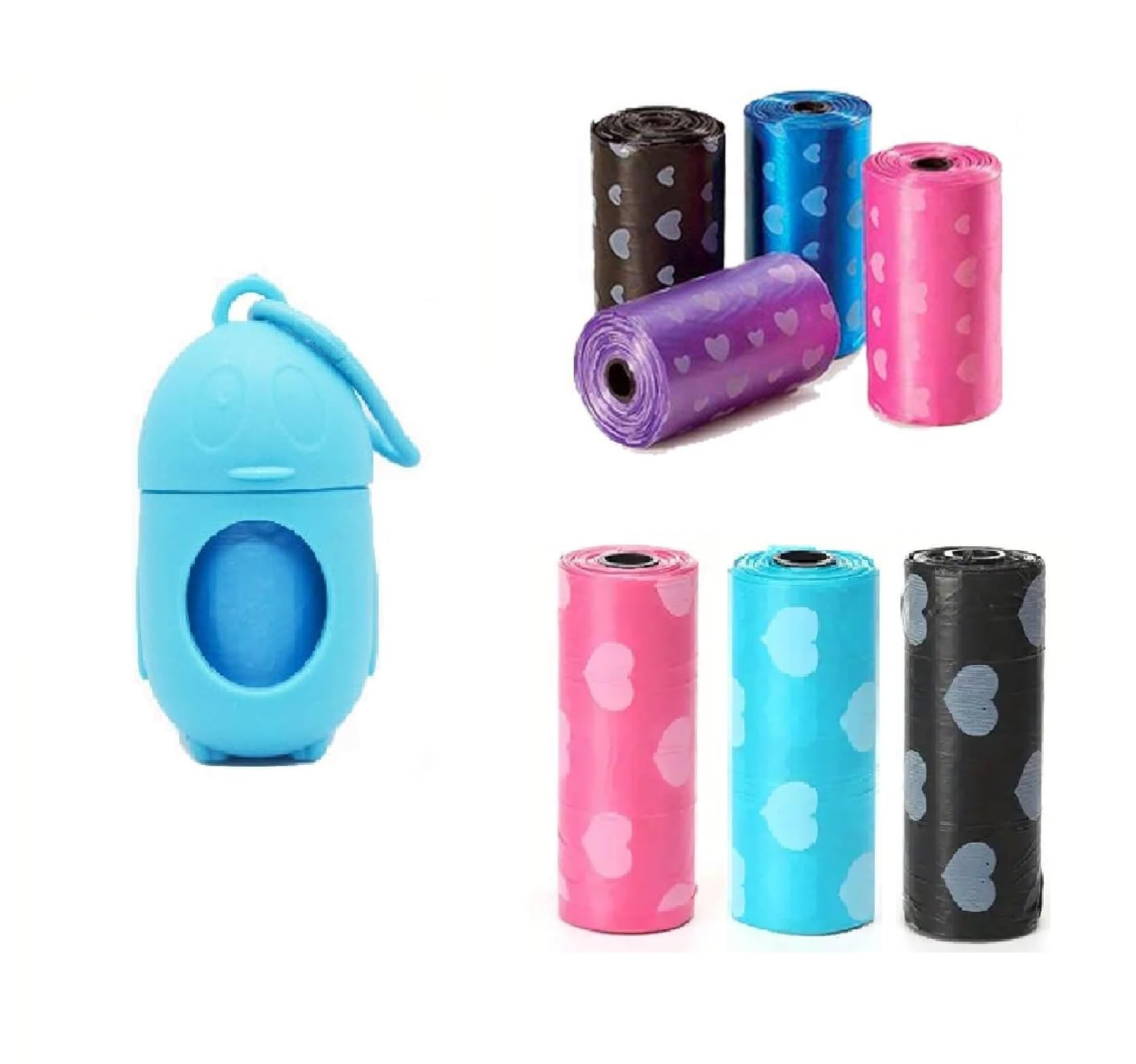 XENOTY Baby Disposable Diaper Bags, Diapers Trash Bags Convenient and Quick Diaper Disposal, Dog Potty Picker Bag, Waste Bag for kids potty, dogs poop, Diaper (2 Roll (30 Bags) + 1 Dispenser)