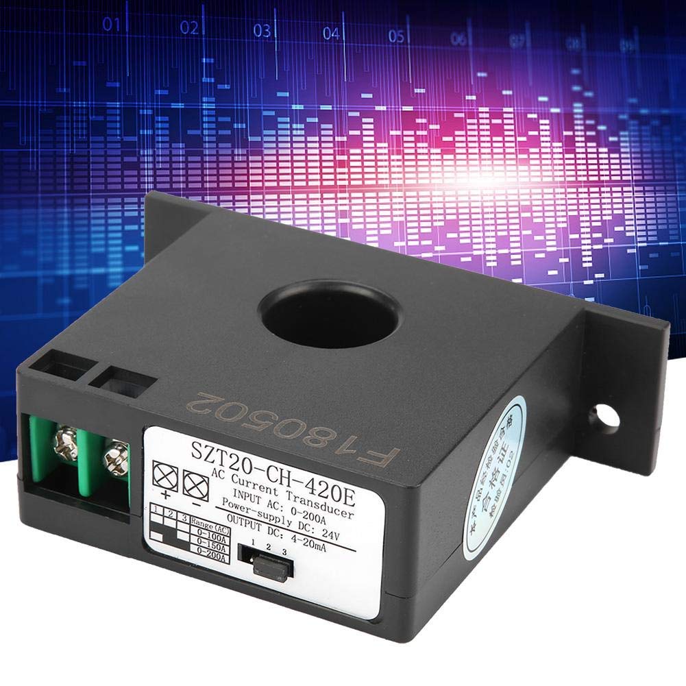 Transducteur de courant SZT20-CH-420E, mesure du courant AC 0-10A/20A/50A, 0-100A/150A/200A, Signal de sortie trois formes DC 0-5V/0-10V/4-20mA