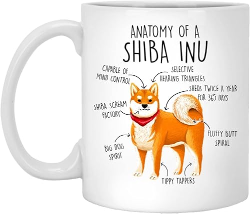 Miniatura 2 de Taza de café Shiba Inu, lindo regalo Shiba Inu, amante de los perros, regalo para ella, él, Shiba Inu mamá, papá, anatomía, cumpleaños, anatomía de