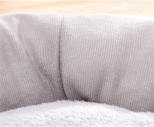 Miniatura 5 de Cama acolchada redonda en forma de dona para gatos y perros, cama lavable para mascotas pequeñas con almohada, antiansiedad, cama redonda de felpa