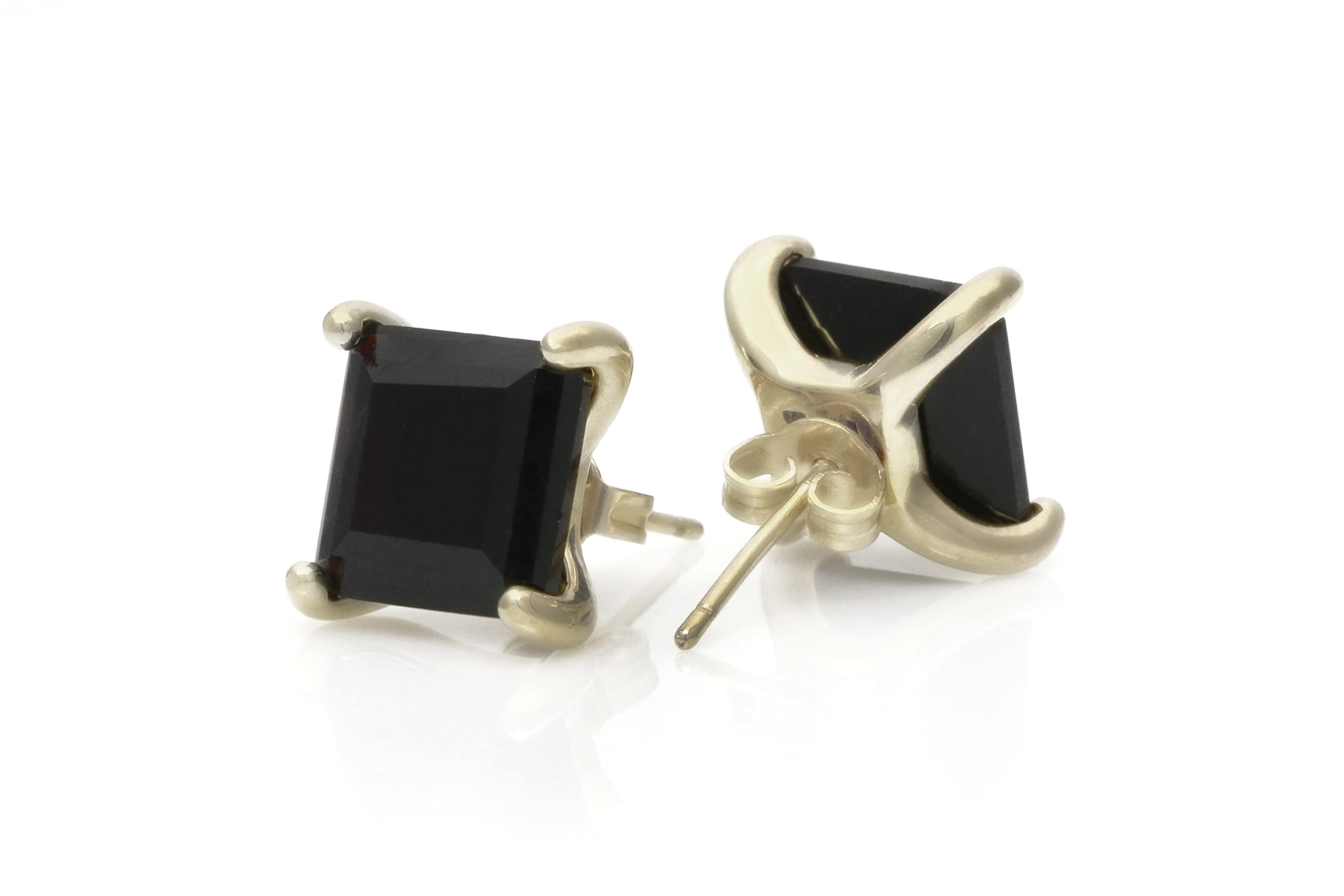 Semplici Orecchini Onice Nero Delicato per Donne - Orecchini Gioielli Gemma Stud, Orecchini per Tutti i Giorni, Orecchini Fatti a Mano Oro 14k Vermeil - Regali per Lei - Materiale Personalizzato